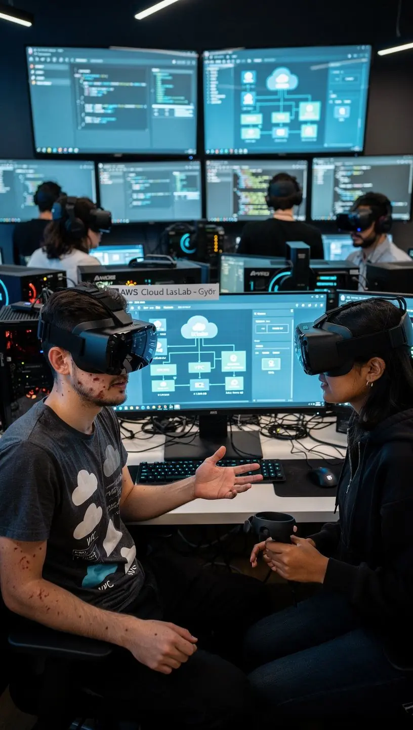 Szervermentes architektúra grafika, amely a felhőalapú megoldásokat szemlélteti.