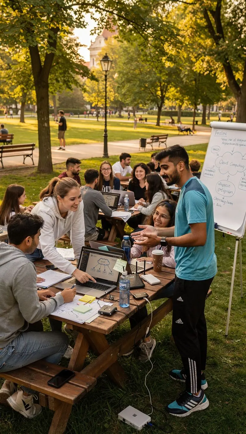 Szoftverfejlesztők, akik felhőalapú alkalmazásokon dolgoznak.