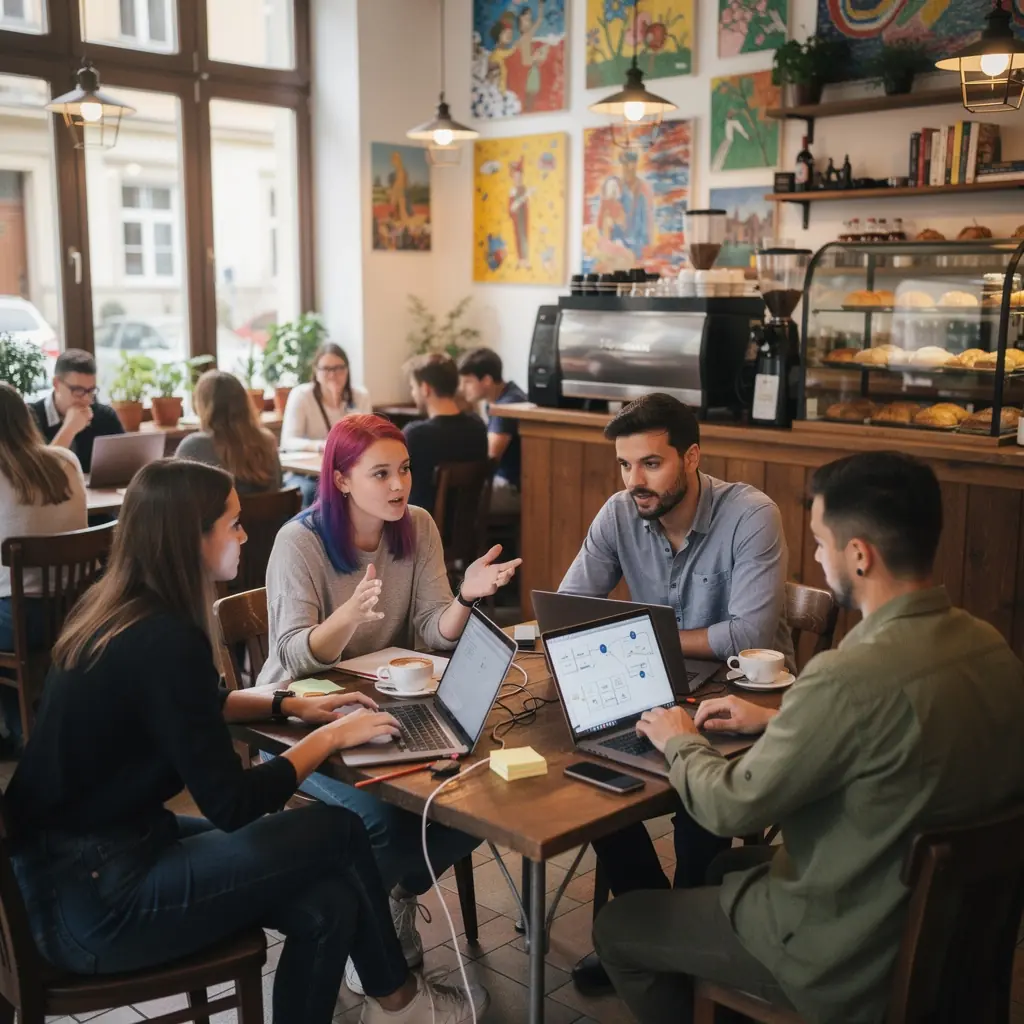 Szoftverfejlesztők, akik felhőalapú alkalmazásokon dolgoznak.
